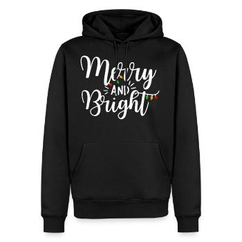 Merry And Bright - Men's Premium Hoodie - black - Front - Nico (187cm) & Julia (174cm)