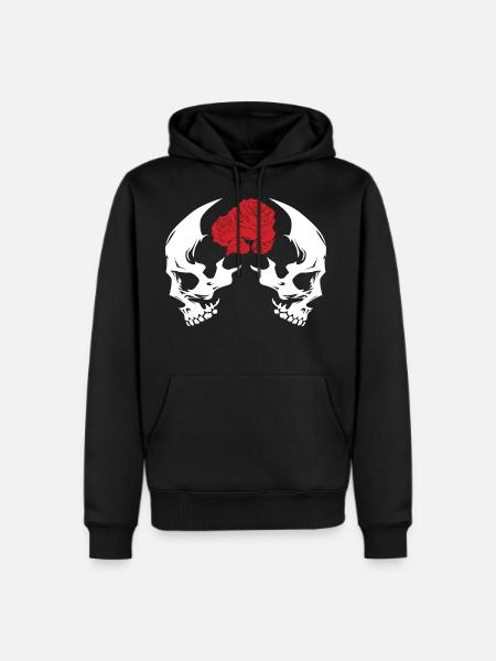 Skull Rose - Men's Premium Hoodie - black