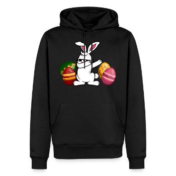 Dabbing Easter Bunny Bunny Happy Easter - Men's Premium Hoodie - black - Front - Nico (187cm) & Julia (174cm)