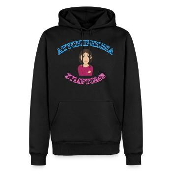Don't Let Fear Control You: Atychiphobia Symptoms - Men's Premium Hoodie - black - Front - Nico (187cm) & Julia (174cm)