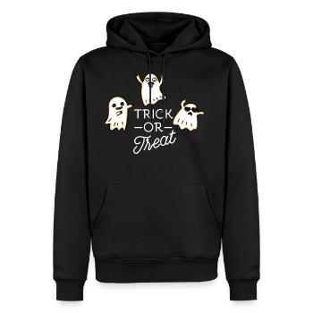 Trick Or Treat - Men's Premium Hoodie - black - Front - Nico (187cm) & Julia (174cm)