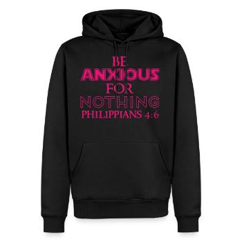 Be Anxious for Nothing 2 - Men's Premium Hoodie - black - Front - Nico (187cm) & Julia (174cm)
