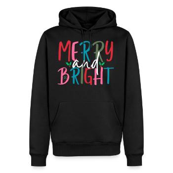Merry And Bright - Men's Premium Hoodie - black - Front - Nico (187cm) & Julia (174cm)