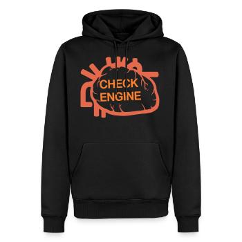 Check Engine Anatomical Heart Vector 2 Colors - Men's Premium Hoodie - black - Front - Nico (187cm) & Julia (174cm)