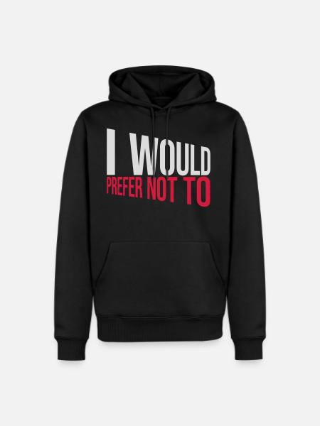 I prefer not to - Men's Premium Hoodie - black