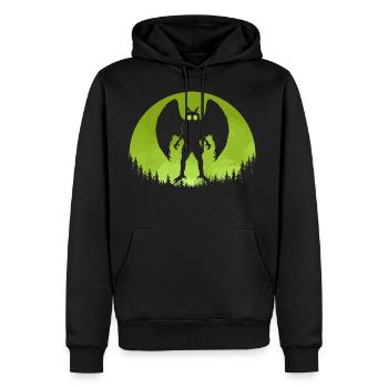 Mothman Moon - Men's Premium Hoodie - black - Front - Nico (187cm) & Julia (174cm)