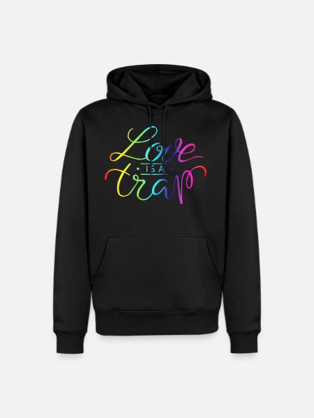 love is a trap - Men's Premium Hoodie - black