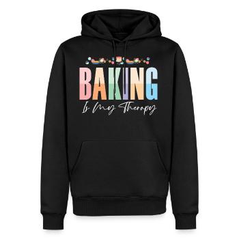 Baking is my Therapy 1b - Men's Premium Hoodie - black - Front - Nico (187cm) & Julia (174cm)