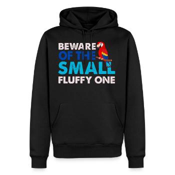 Parrot Lover Bird Owner Fun Beware Of The Small - Men's Premium Hoodie - black - Front - Nico (187cm) & Julia (174cm)