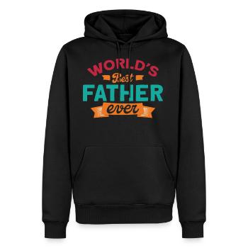 World s Best Father Ever Fathers Day - Men's Premium Hoodie - black - Front - Nico (187cm) & Julia (174cm)