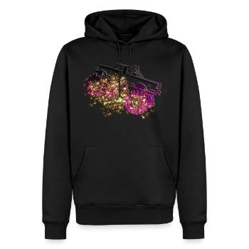 Truck with mud - Men's Premium Hoodie - black - Front - Nico (187cm) & Julia (174cm)