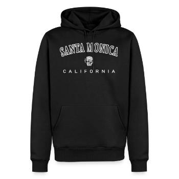 Santa Monica California Ferris Wheel Palm Trees - Men's Premium Hoodie - black - Front - Nico (187cm) & Julia (174cm)