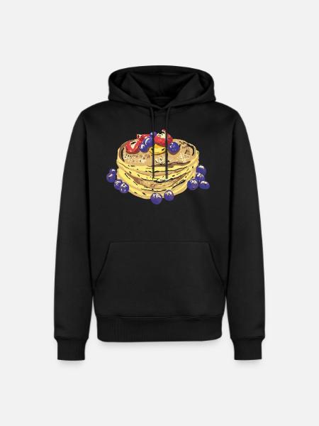 Pancakes With Berries - Men's Premium Hoodie - black