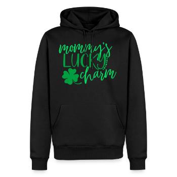 Mommy s Lucky Charm - Men's Premium Hoodie - black - Front - Nico (187cm) & Julia (174cm)