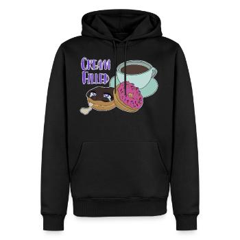 Cream Filled - Men's Premium Hoodie - black - Front - Nico (187cm) & Julia (174cm)