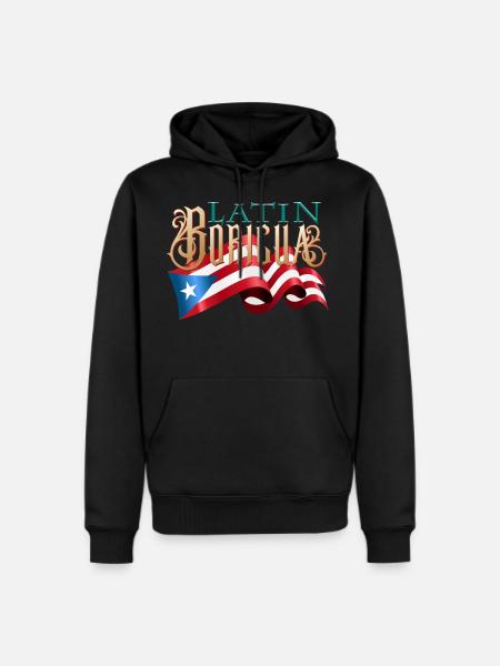 Latin Boricua Spanglish - Men's Premium Hoodie - black