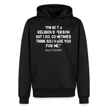 I'm not a religious person - Men's Premium Hoodie - black - Front - Nico (187cm) & Julia (174cm)