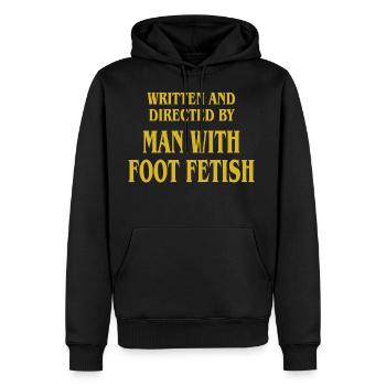 written and directed by man with foot fetish - Men's Premium Hoodie - black - Front - Nico (187cm) & Julia (174cm)