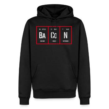 DESIGNBacon Periodic Table of Elements - Men's Premium Hoodie - black - Front - Nico (187cm) & Julia (174cm)