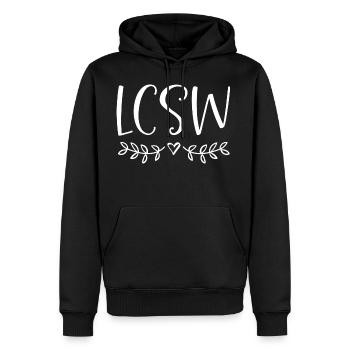 Pretty Licensed Clinical Social Worker Lcsw - Molleton à capuche Premium pour homme - noir - Devant - Nico (187cm) & Julia (174cm)