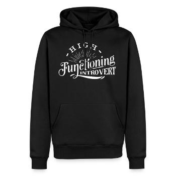 High Functioning Introvert - Men's Premium Hoodie - black - Front - Nico (187cm) & Julia (174cm)