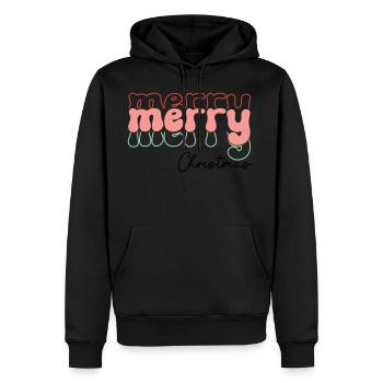 Merry Merry Merry - Men's Premium Hoodie - black - Front - Nico (187cm) & Julia (174cm)