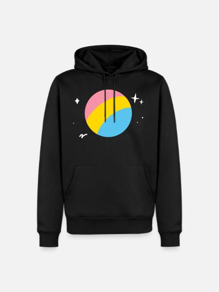 Pansexual Planet LGBTQ - Men's Premium Hoodie - black