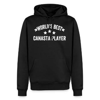 World s Best Canasta Player - Men's Premium Hoodie - black - Front - Nico (187cm) & Julia (174cm)