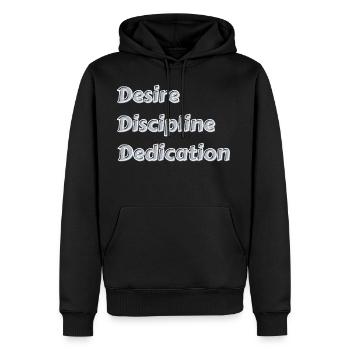 Exercise Fitness Bodybuilding - Men's Premium Hoodie - black - Front - Nico (187cm) & Julia (174cm)