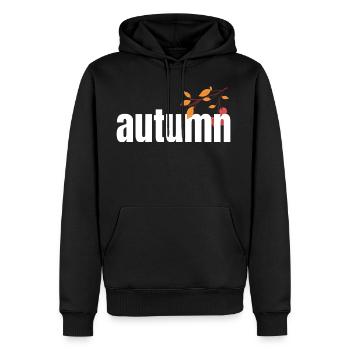 Autumn Tree Orange Fall Leaves The Season - Men's Premium Hoodie - black - Front - Nico (187cm) & Julia (174cm)