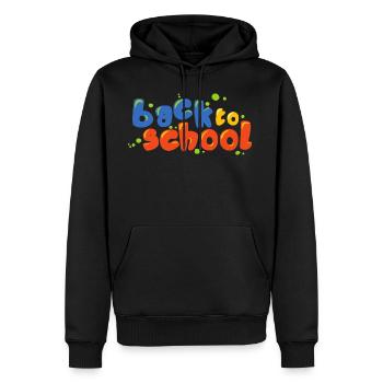 back to school - Men's Premium Hoodie - black - Front - Nico (187cm) & Julia (174cm)