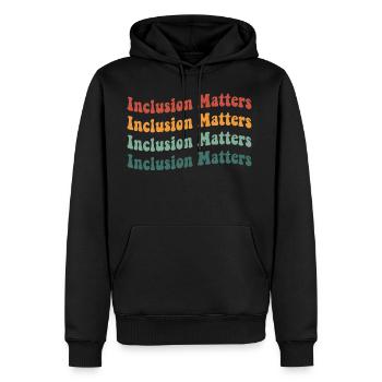 Inclusion Matters - Men's Premium Hoodie - black - Front - Nico (187cm) & Julia (174cm)