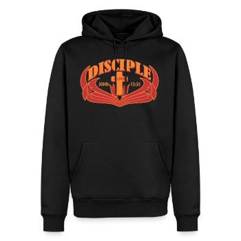 Disciple Alive Christian Bible Inspired Design - Men's Premium Hoodie - black - Front - Nico (187cm) & Julia (174cm)