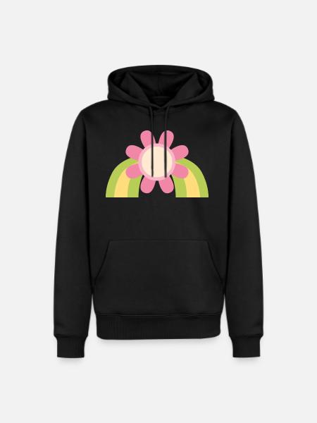 Flowers Cute Design - Men's Premium Hoodie - black