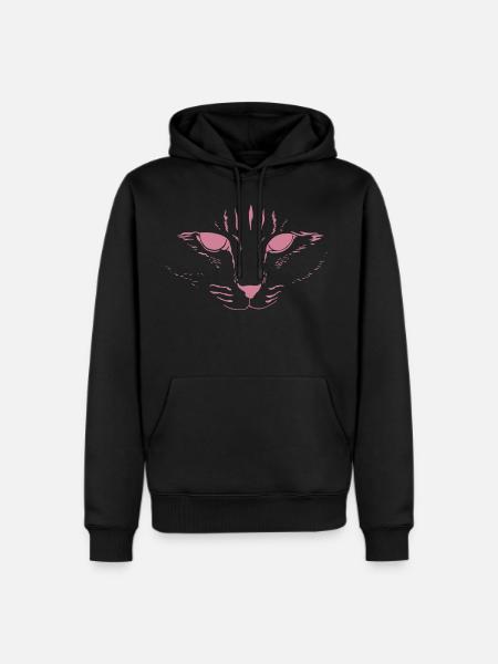 Cat Face - Men's Premium Hoodie - black