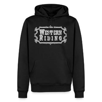 Western Riding - Men's Premium Hoodie - black - Front - Nico (187cm) & Julia (174cm)