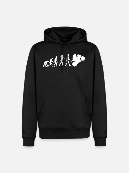 Evolution of Motorbikes - Men's Premium Hoodie - black