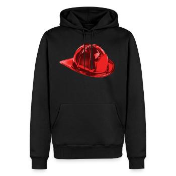 firefighter helmet - Men's Premium Hoodie - black - Front - Nico (187cm) & Julia (174cm)