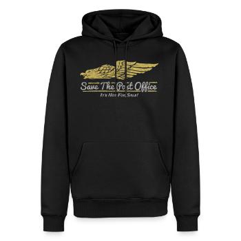 Save The Post Office - Men's Premium Hoodie - black - Front - Nico (187cm) & Julia (174cm)