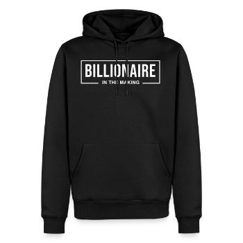 Billionaire In The Making - Men's Premium Hoodie - black - Front - Nico (187cm) & Julia (174cm)