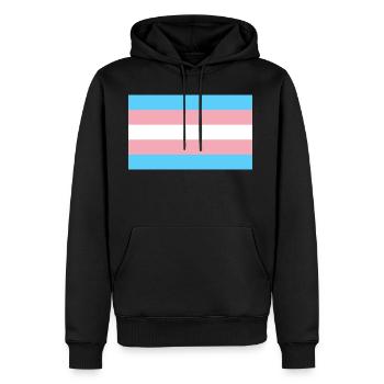Transgender Flag Trans Awareness - Men's Premium Hoodie - black - Front - Nico (187cm) & Julia (174cm)