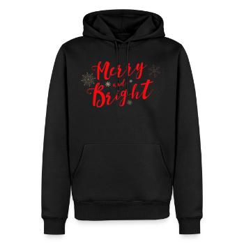 Merry And Bright - Men's Premium Hoodie - black - Front - Nico (187cm) & Julia (174cm)