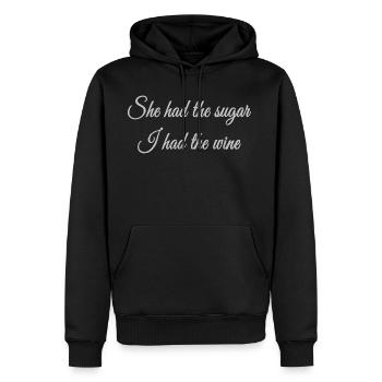 She had the sugar I had the wine - Men's Premium Hoodie - black - Front - Nico (187cm) & Julia (174cm)