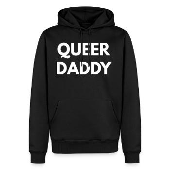 Queer Daddy t Queer LGBT Pride - Men's Premium Hoodie - black - Front - Nico (187cm) & Julia (174cm)