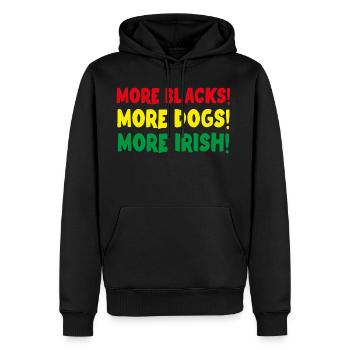 Fuck It Die Then - Men's Premium Hoodie - black - Front - Nico (187cm) & Julia (174cm)