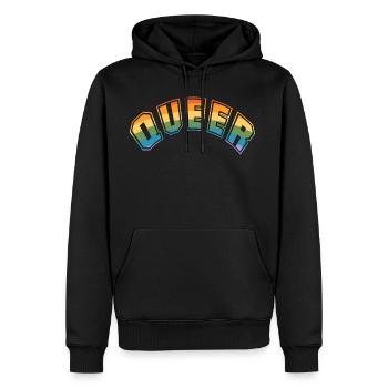 Queer - Men's Premium Hoodie - black - Front - Nico (187cm) & Julia (174cm)