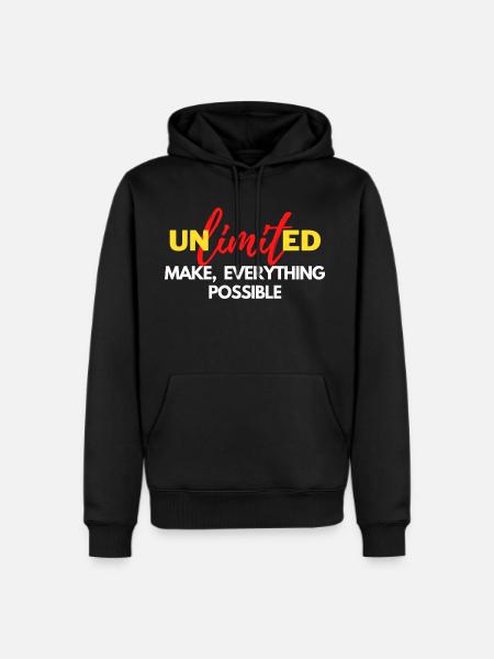 Unlimited Ambition - Men's Premium Hoodie - black