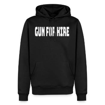 Gun for hire - Men's Premium Hoodie - black - Front - Nico (187cm) & Julia (174cm)