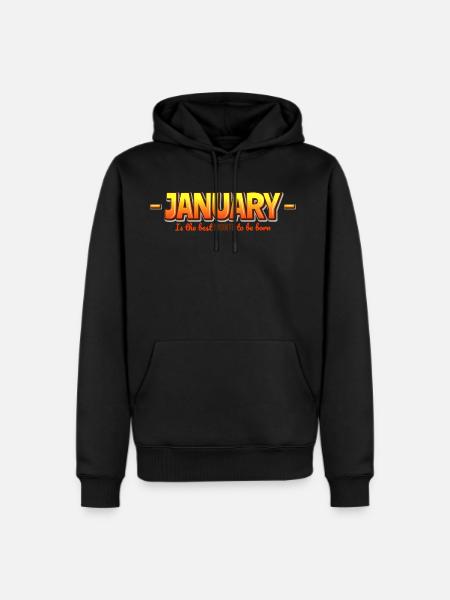 JANUARY - Men's Premium Hoodie - black