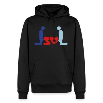Sex - Threesome - Men's Premium Hoodie - black - Front - Nico (187cm) & Julia (174cm)